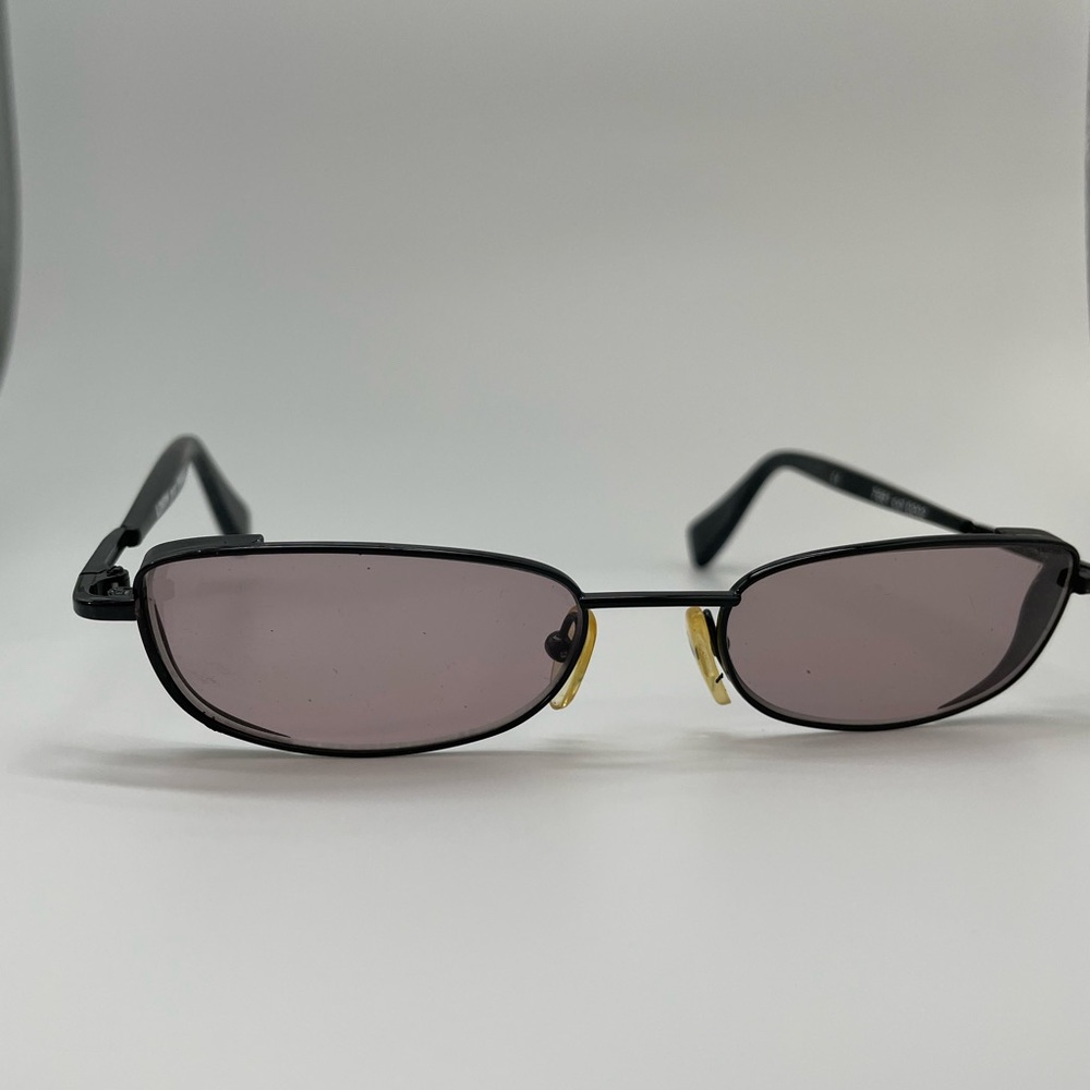 Mikli Black and Gold Rectangular Sunglasses Minimalist Design